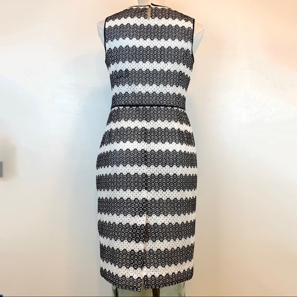 Pure Collection Sleeveless Midi Knee Length Dress. Size 6. Black & White Eyelet - Picture 11 of 11